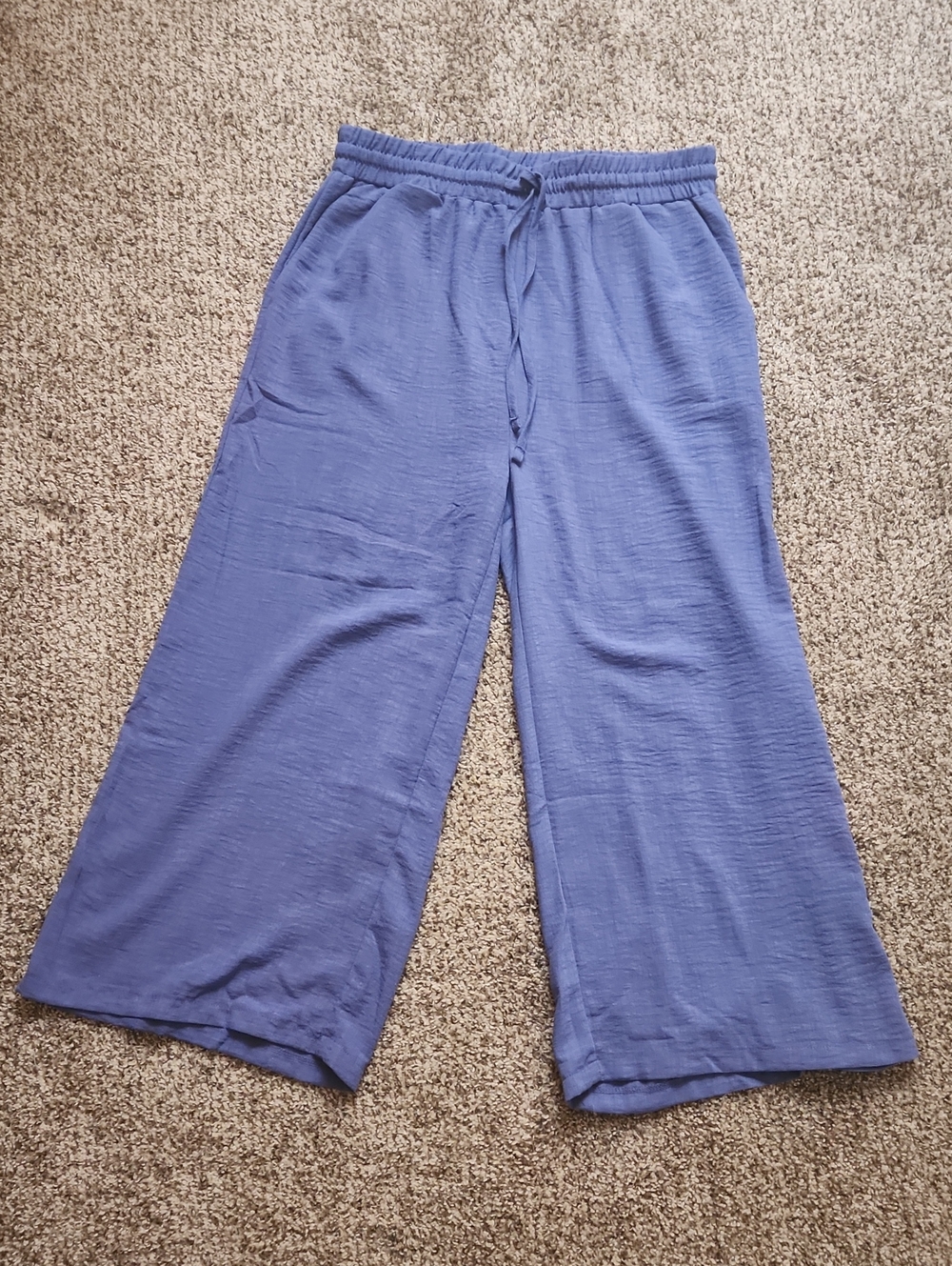 Zenana Drawstring Pants in Periwinkle Blue/lavendar - Never Worn -